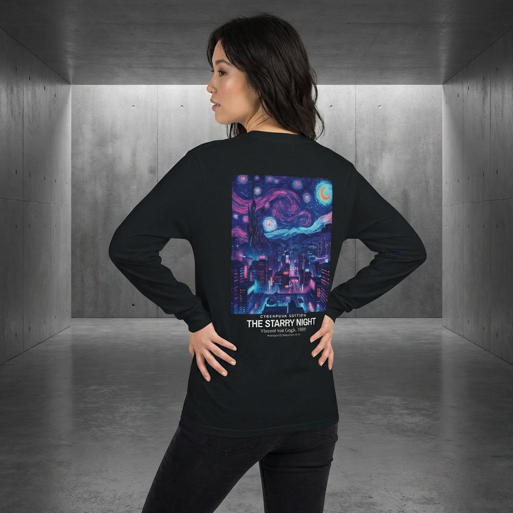 The Starry Night Longsleeve T-Shirt - CYBERPUNK EDITION