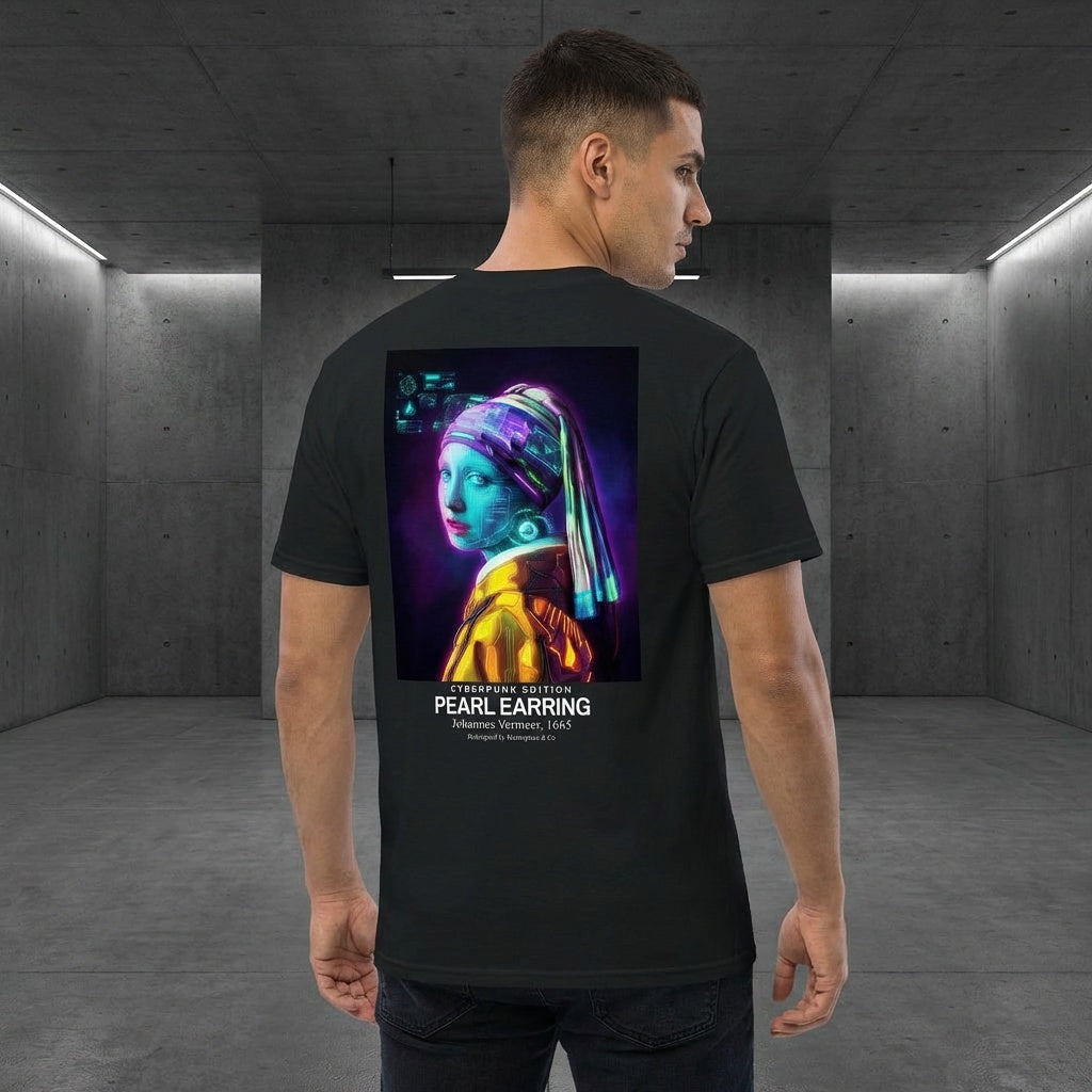Girl with a Pearl Earring T-Shirt - CYBERPUNK EDITION-3