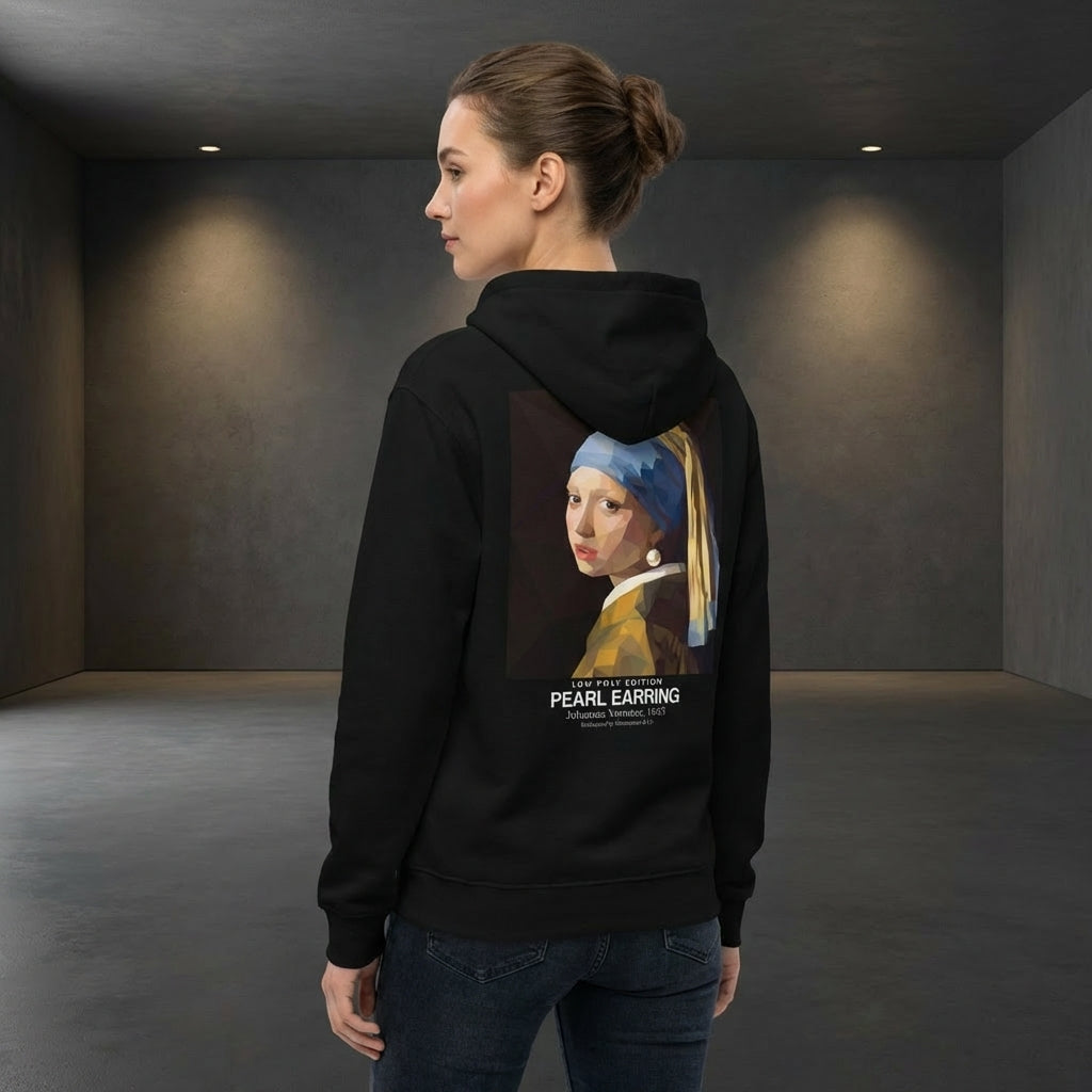 Girl with a Pearl Earring Hoodie - LOW POLY EDITION-2