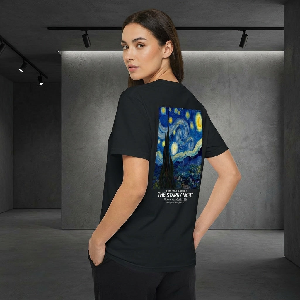 The Starry Night T-Shirt - LOW POLY EDITION-2