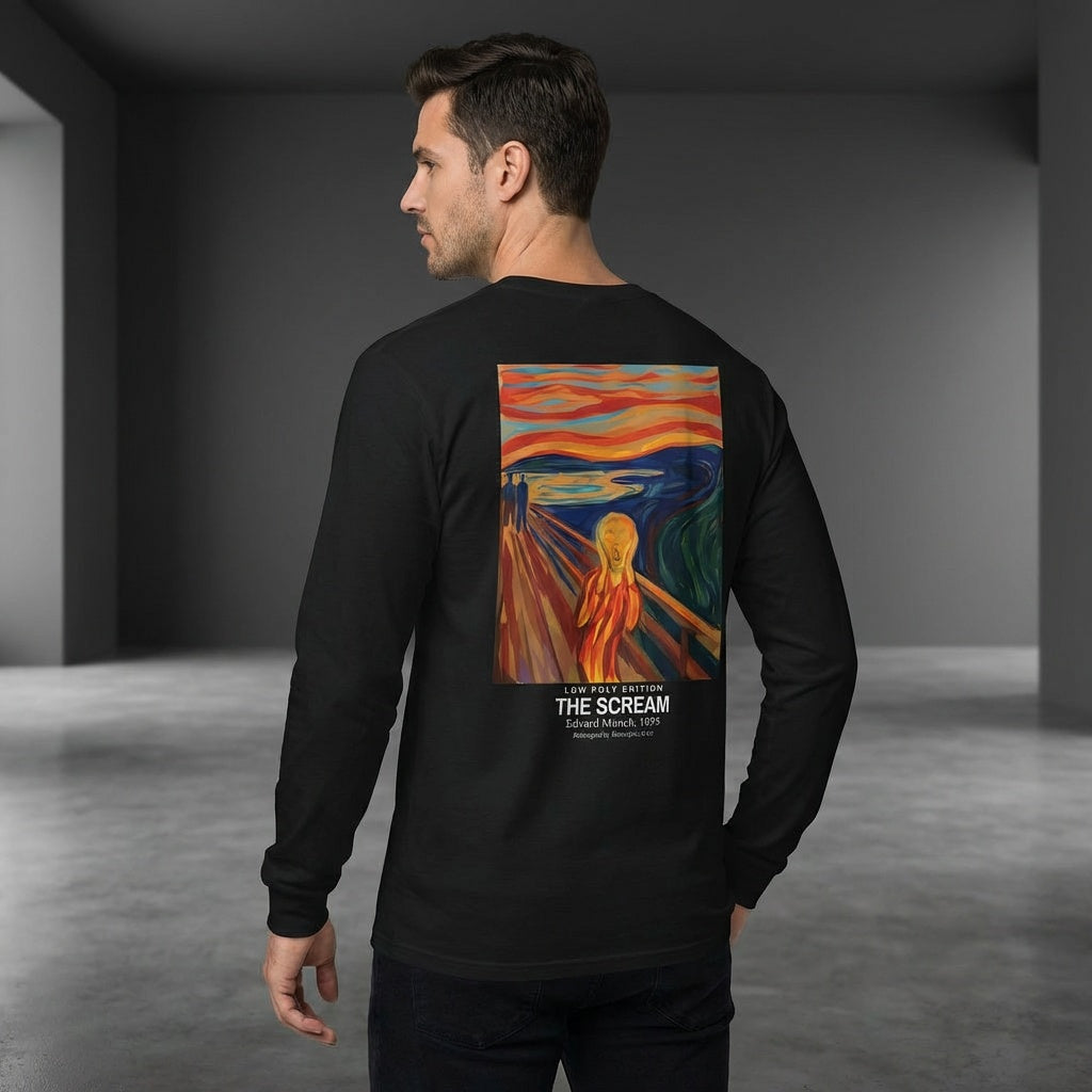 The Scream Longsleeve T-Shirt - LOW POLY EDITION