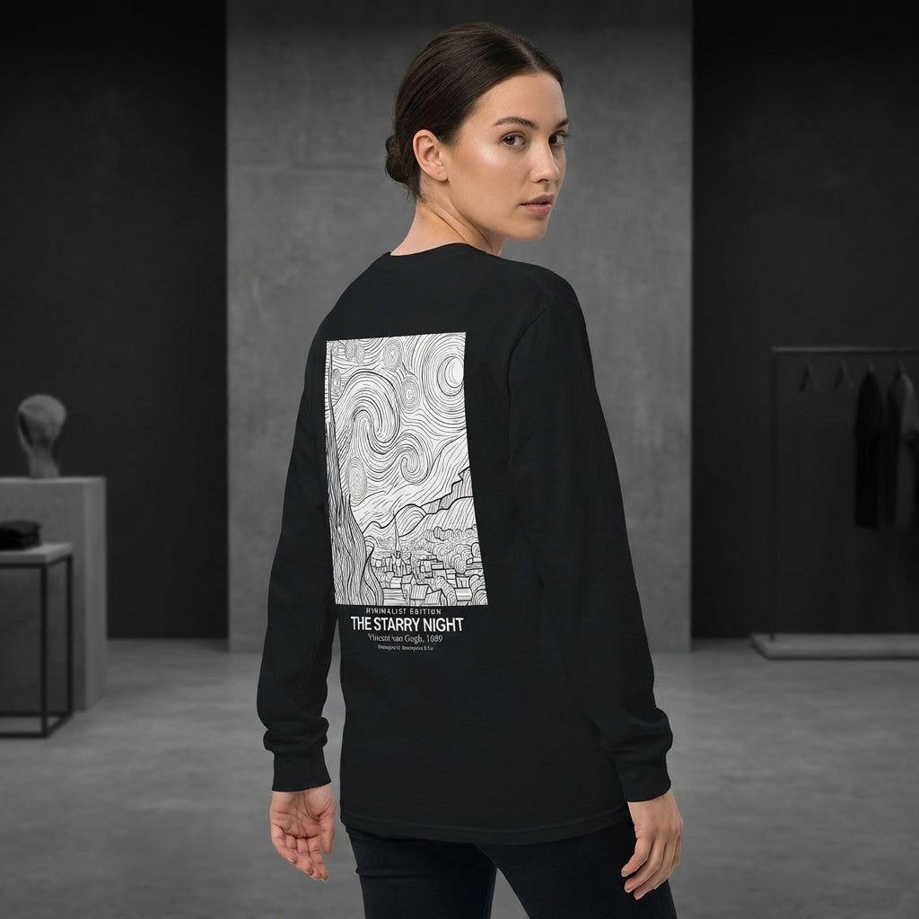 The Starry Night Longsleeve T-Shirt - MINIMALIST EDITION-3
