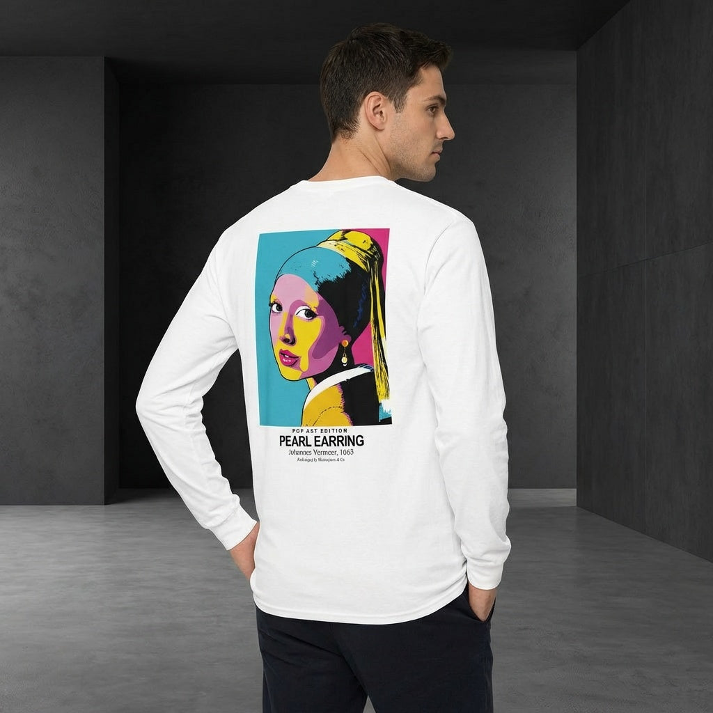 Girl with a Pearl Earring Longsleeve T-Shirt - POP ART EDITION-4