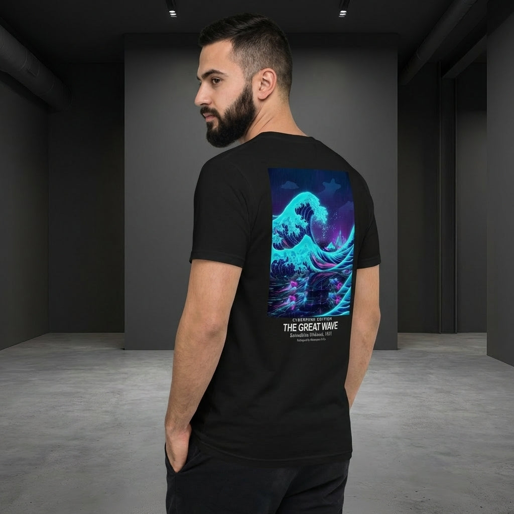 The Great Wave T-Shirt - CYBERPUNK EDITION