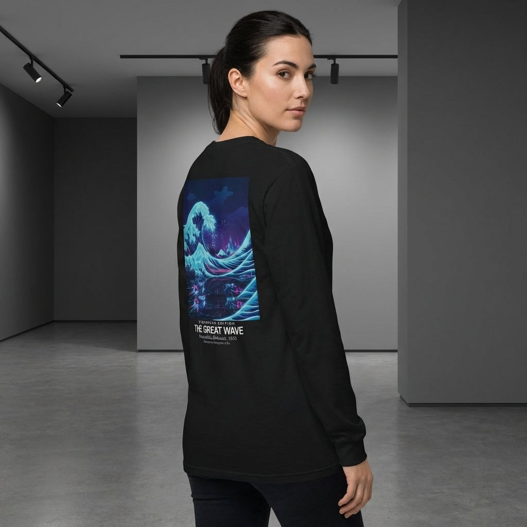 The Great Wave Longsleeve T-Shirt - CYBERPUNK EDITION-2