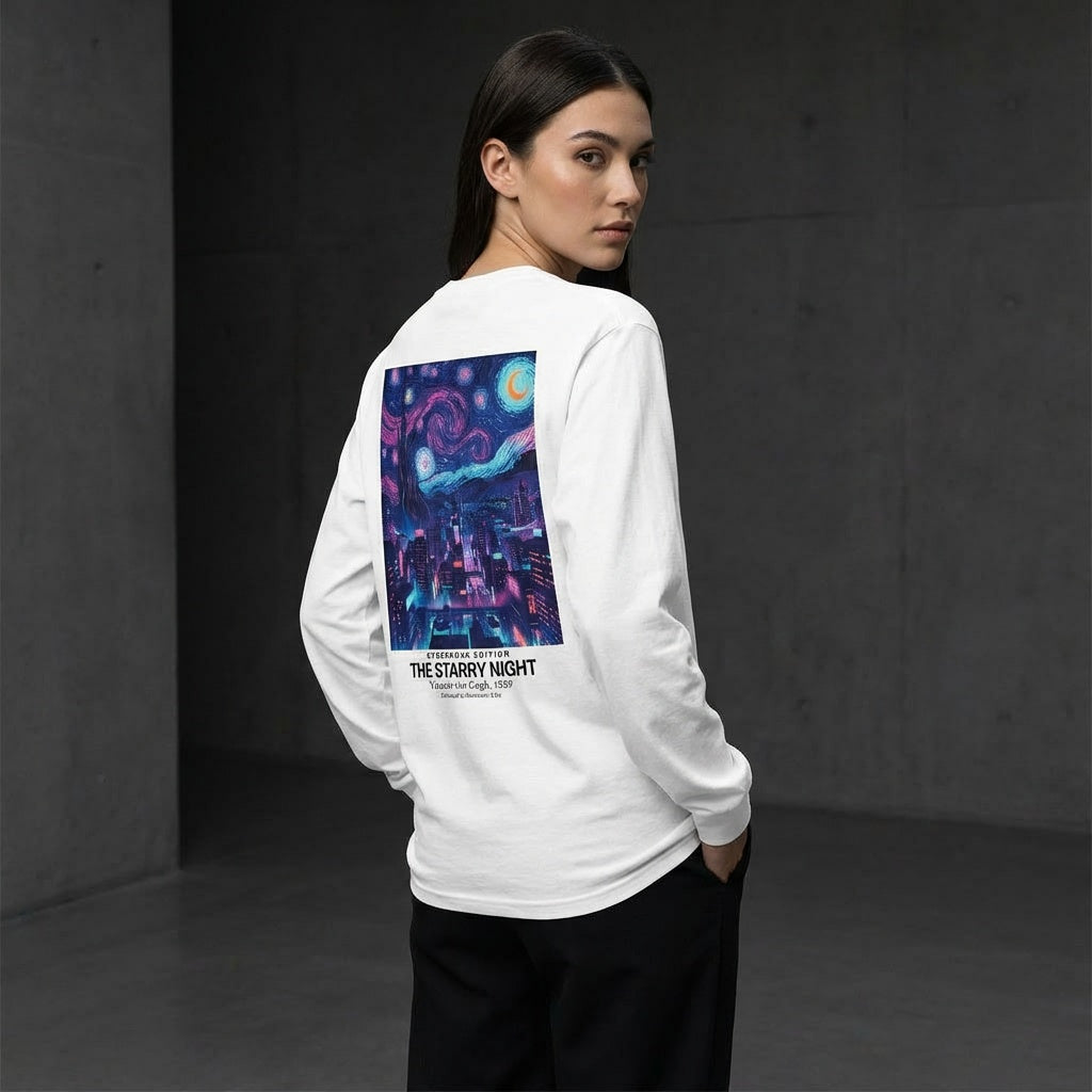 The Starry Night Longsleeve T-Shirt - CYBERPUNK EDITION-3