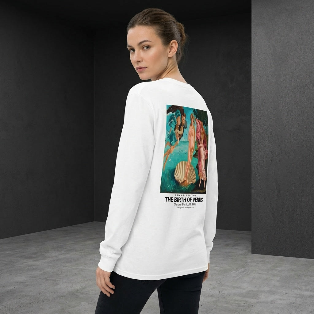 The Birth of Venus Longsleeve T-Shirt - LOW POLY EDITION-4