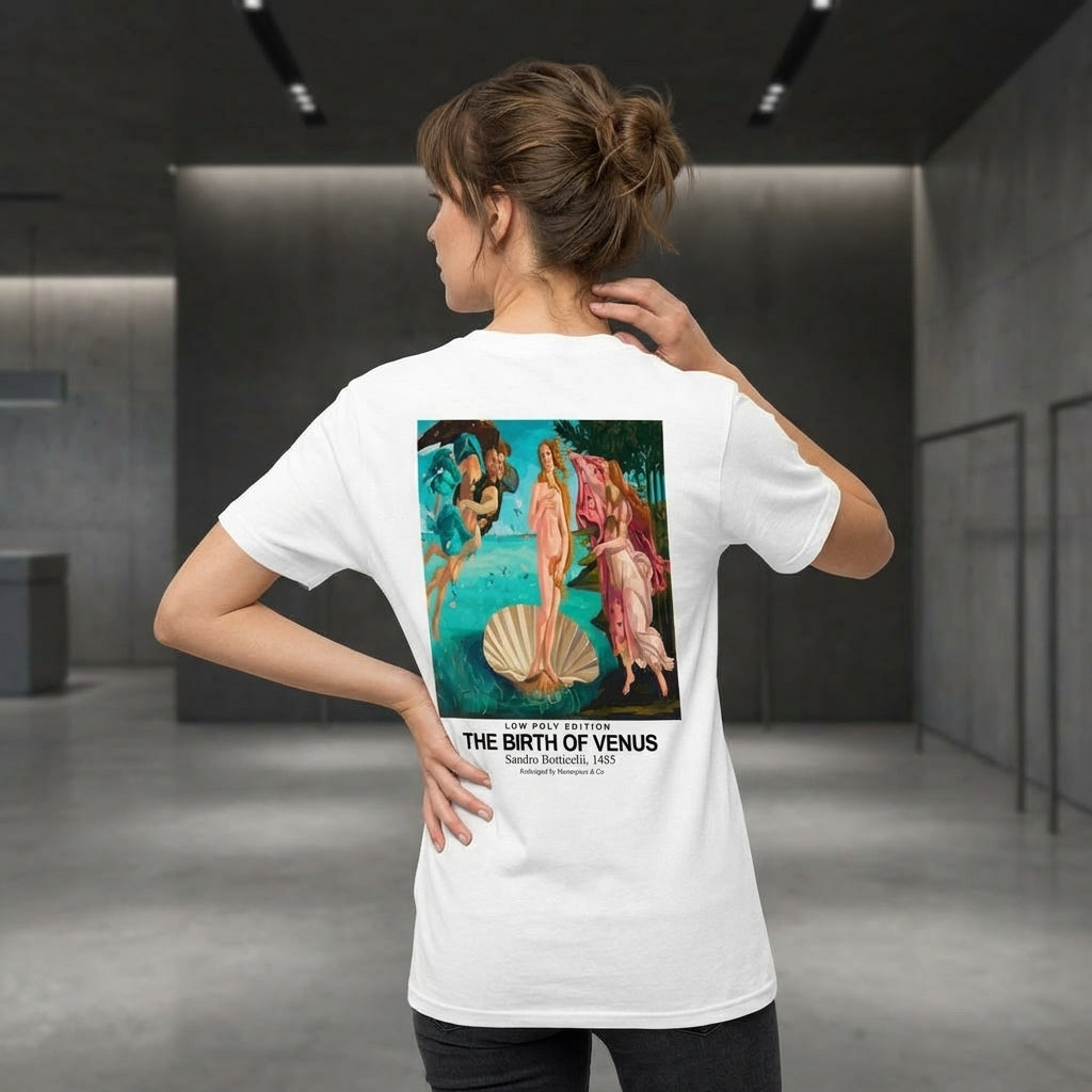 The Birth of Venus T-Shirt - LOW POLY EDITION-3