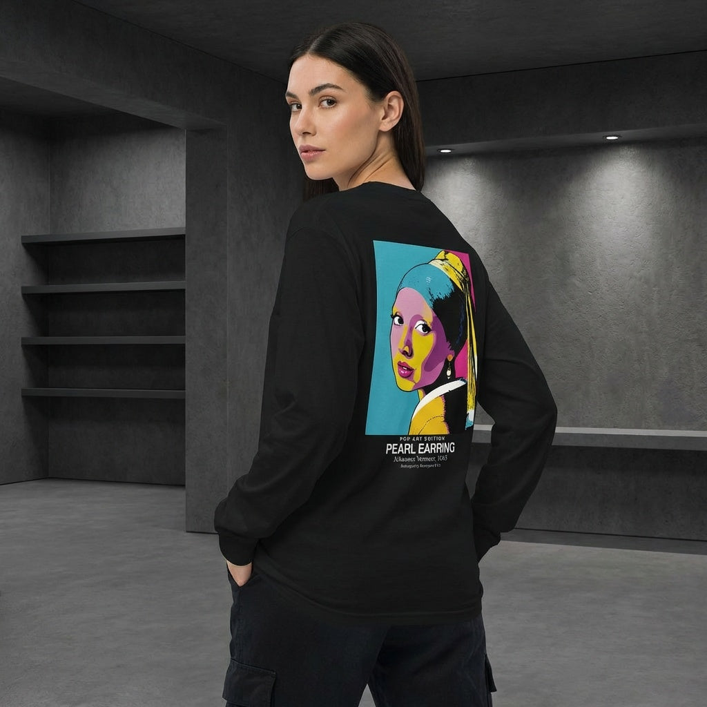 Girl with a Pearl Earring Longsleeve T-Shirt - POP ART EDITION