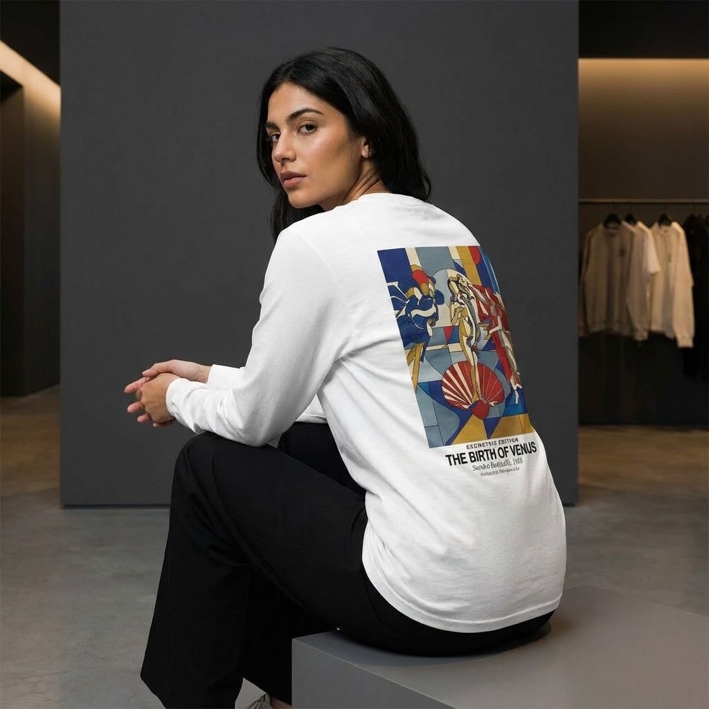 The Birth of Venus Longsleeve T-Shirt - GEOMETRIC EDITION-4