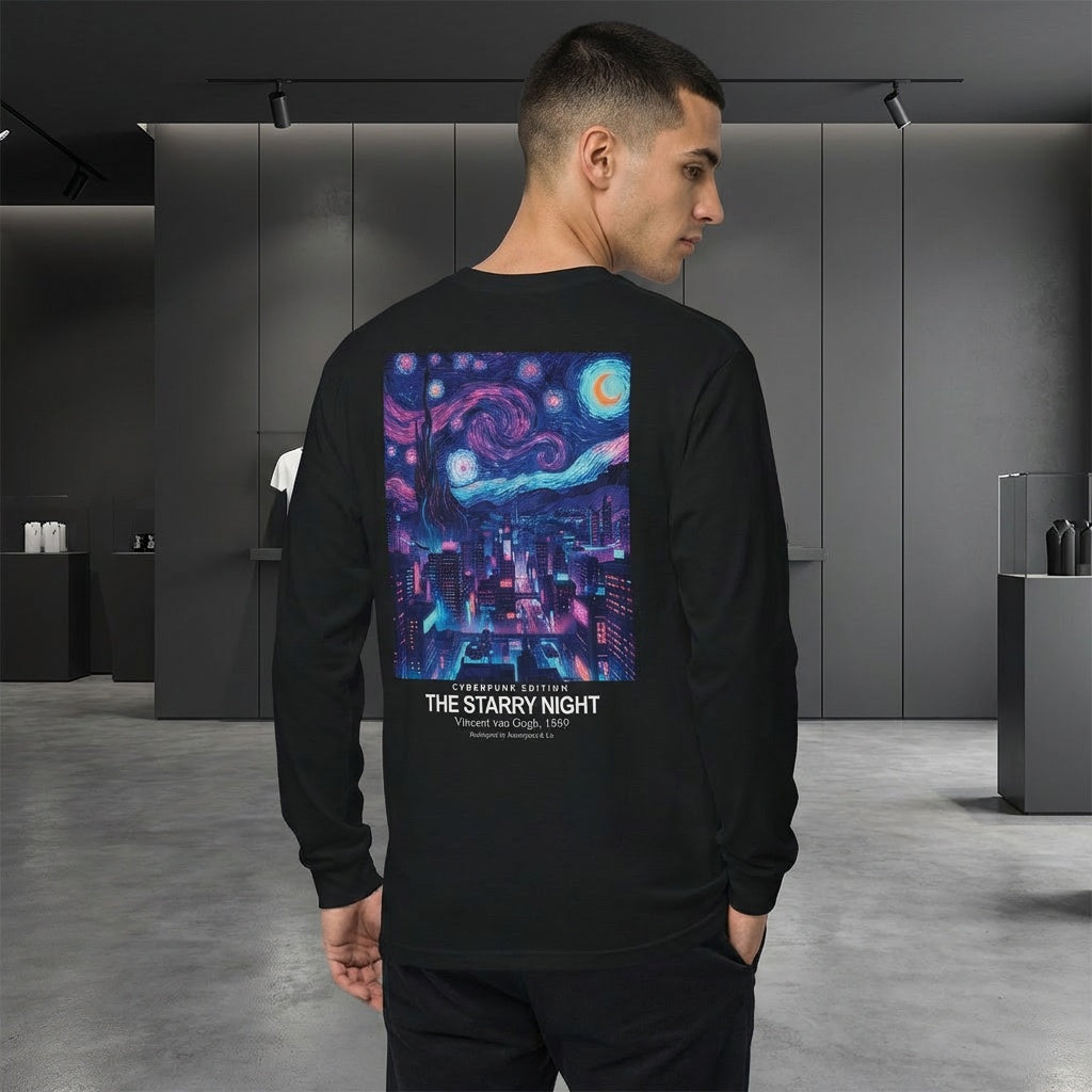 The Starry Night Longsleeve T-Shirt - CYBERPUNK EDITION-2