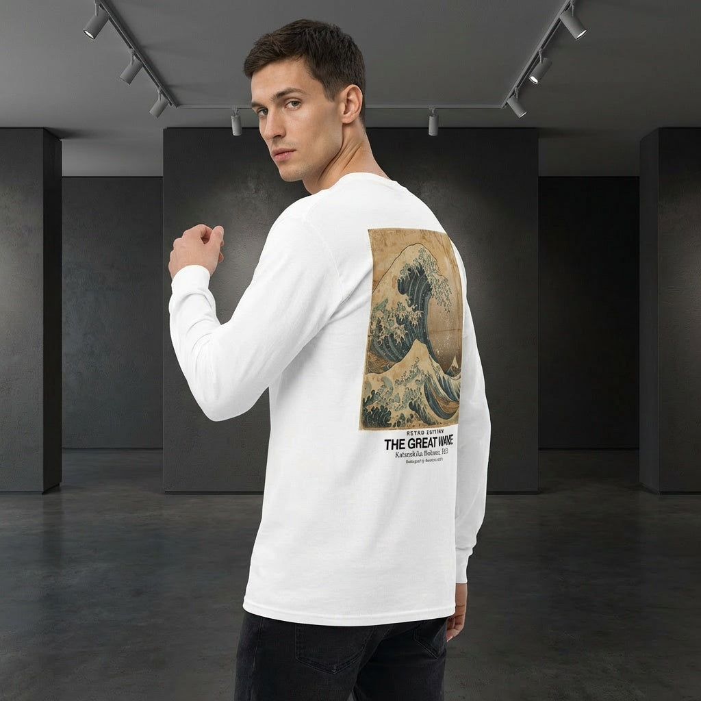 The Great Wave Longsleeve T-Shirt - RETRO EDITION-3