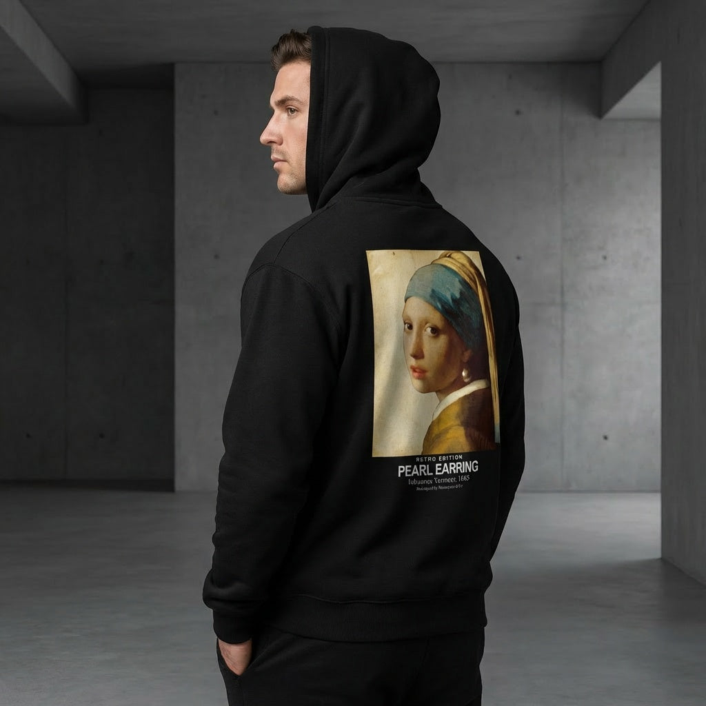 Girl with a Pearl Earring Hoodie - RETRO EDITION-3