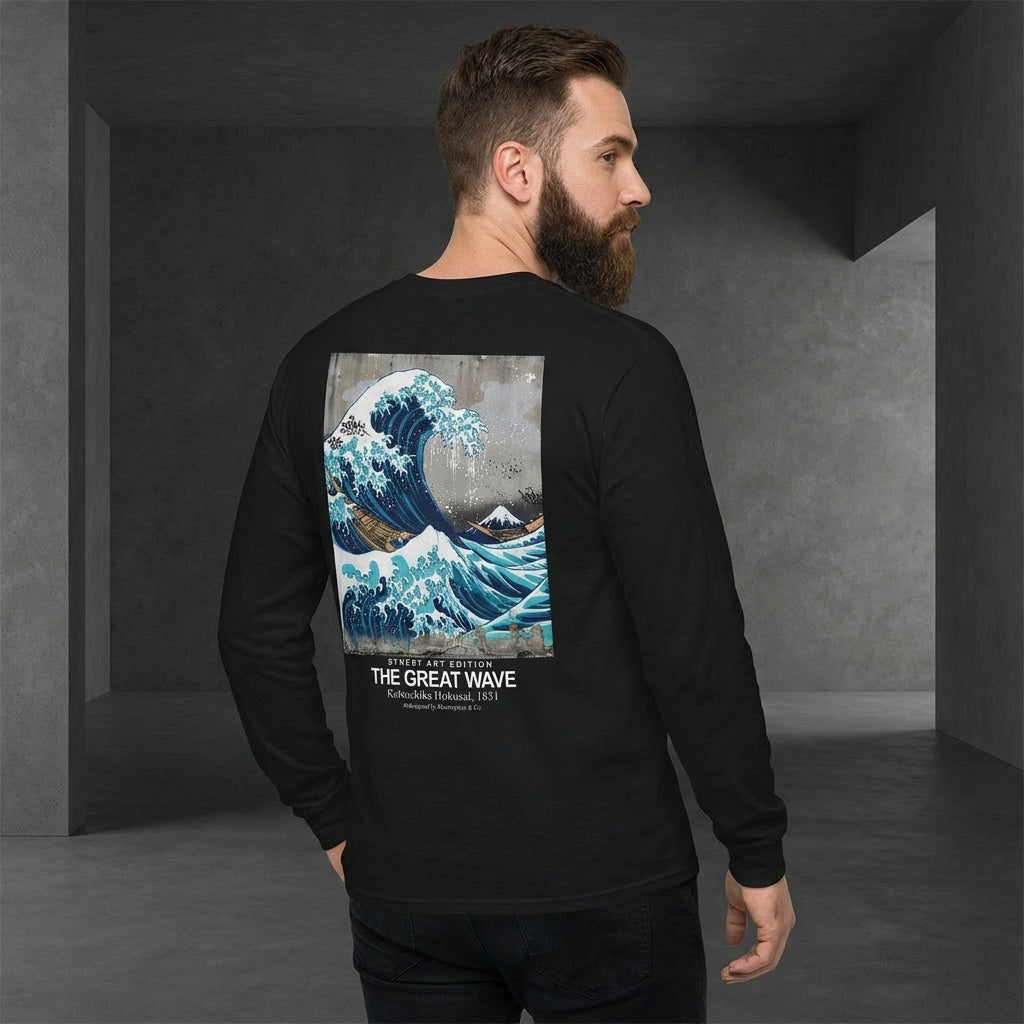 The Great Wave Longsleeve T-Shirt - STREET ART EDITION