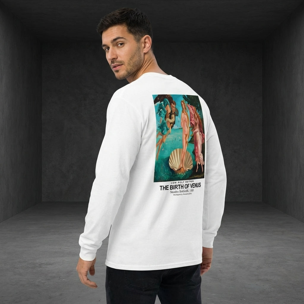 The Birth of Venus Longsleeve T-Shirt - LOW POLY EDITION-3