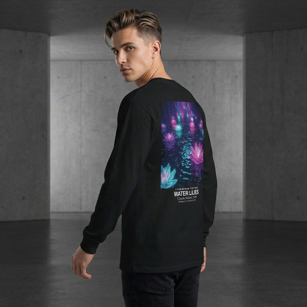 Water Lilies Longsleeve T-Shirt - CYBERPUNK EDITION