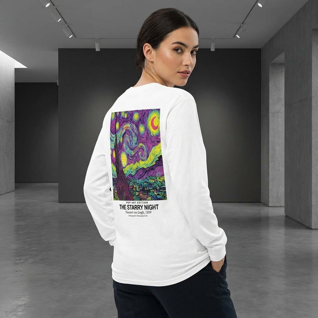 The Starry Night Longsleeve T-Shirt - POP ART EDITION-4