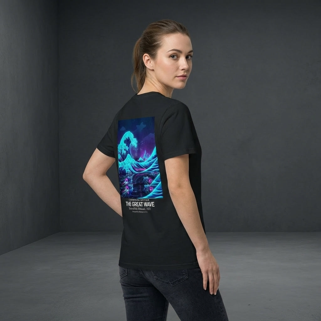 The Great Wave T-Shirt - CYBERPUNK EDITION-2