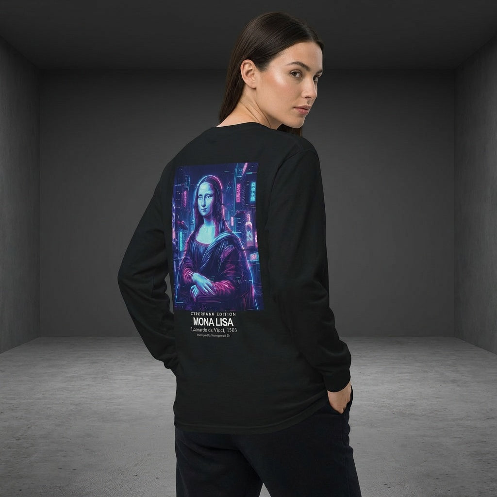 Mona Lisa Longsleeve T-Shirt - CYBERPUNK EDITION