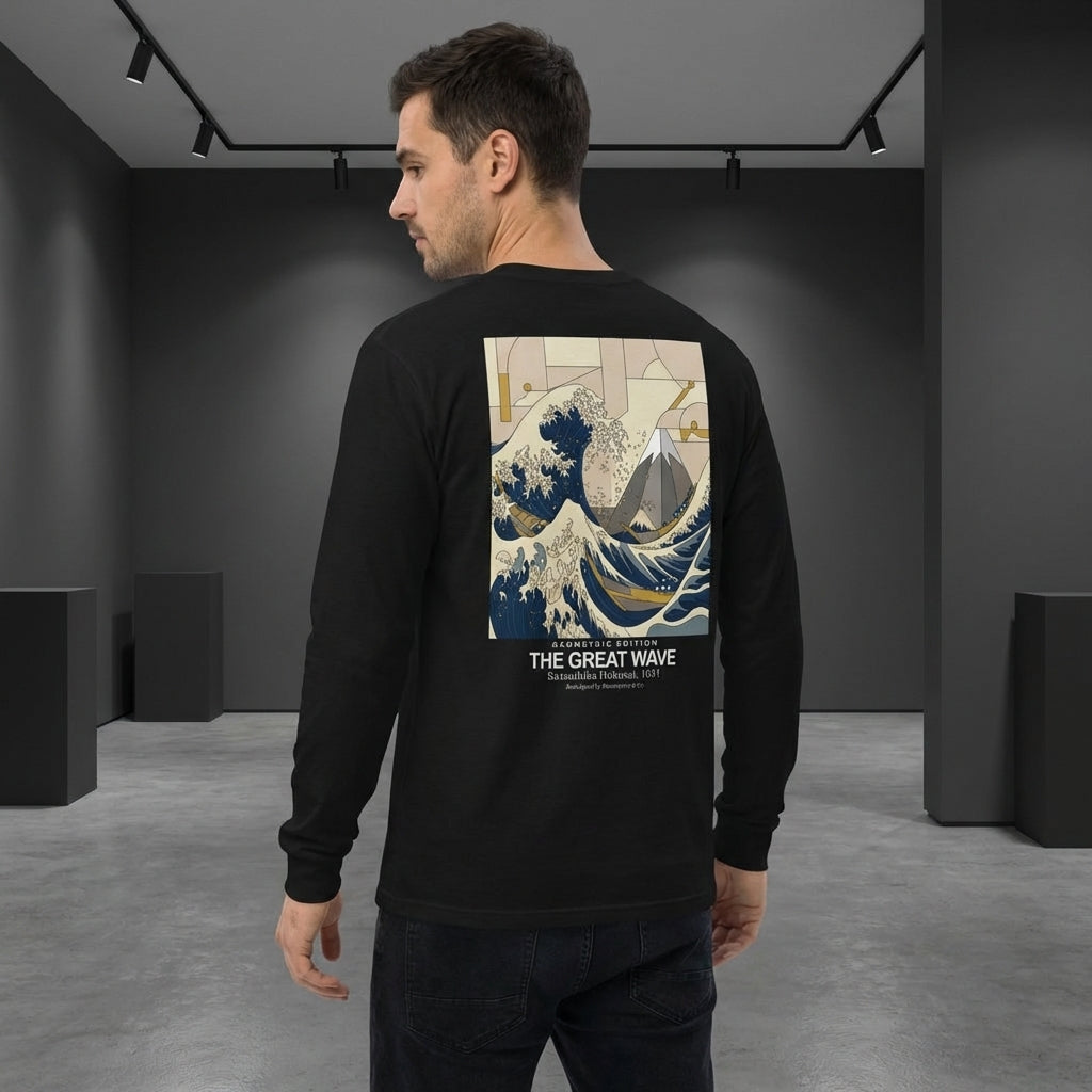The Great Wave Longsleeve T-Shirt - GEOMETRIC EDITION
