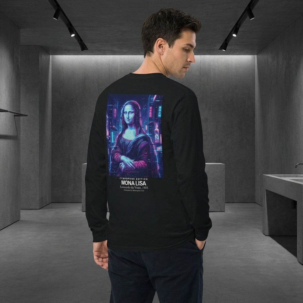 Mona Lisa Longsleeve T-Shirt - CYBERPUNK EDITION-2