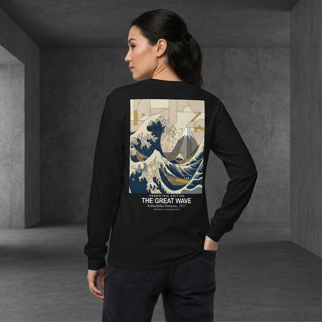 The Great Wave Longsleeve T-Shirt - GEOMETRIC EDITION-2
