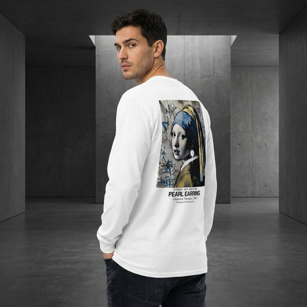 Girl with a Pearl Earring Longsleeve T-Shirt - STREET ART EDITION-3