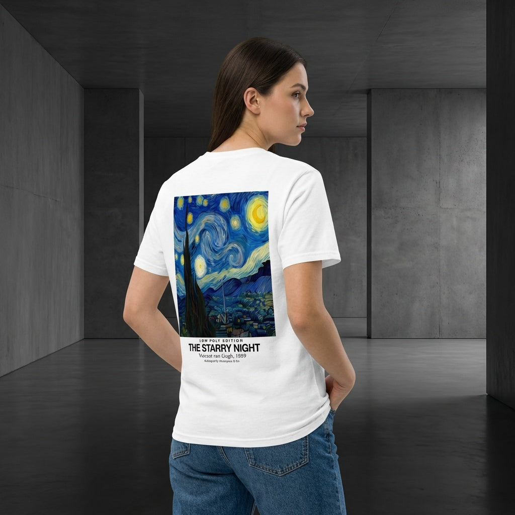 The Starry Night T-Shirt - LOW POLY EDITION-4