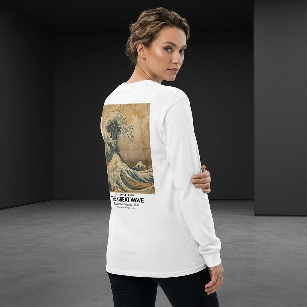 The Great Wave Longsleeve T-Shirt - RETRO EDITION-4
