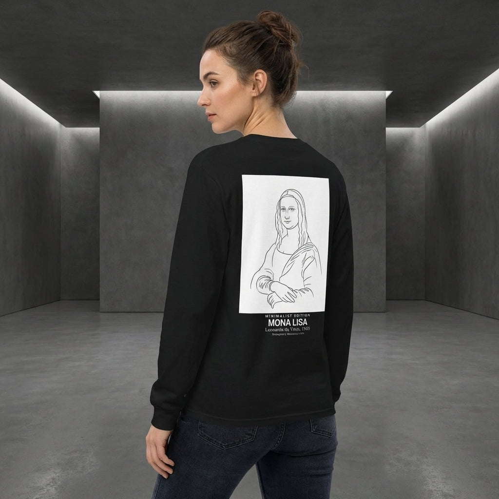 Mona Lisa Longsleeve T-Shirt - MINIMALIST EDITION-3