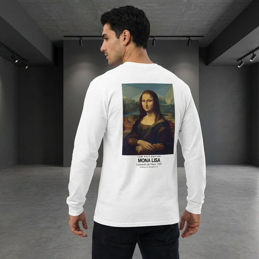 Mona Lisa Longsleeve T-Shirt - LOW POLY EDITION-3