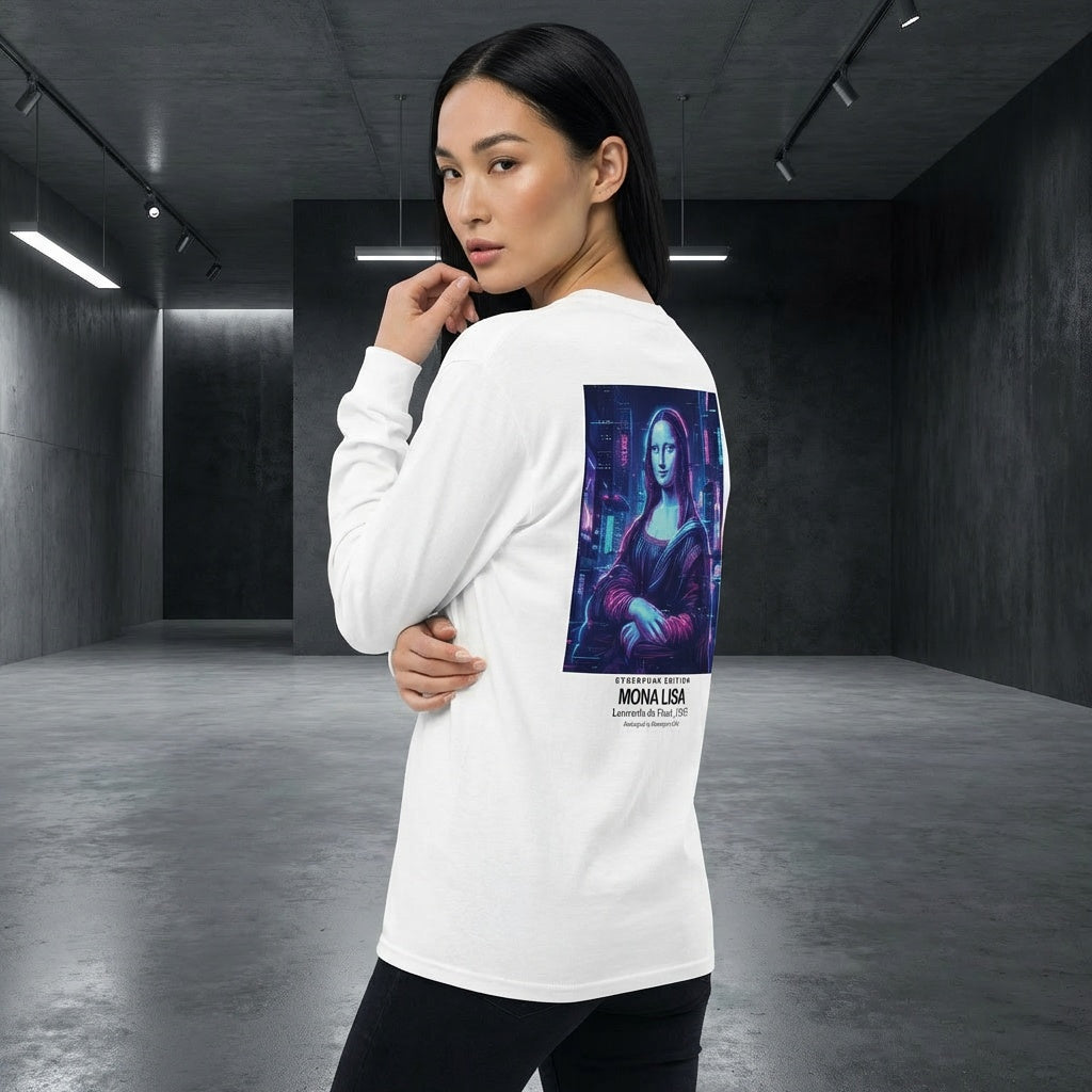 Mona Lisa Longsleeve T-Shirt - CYBERPUNK EDITION-3