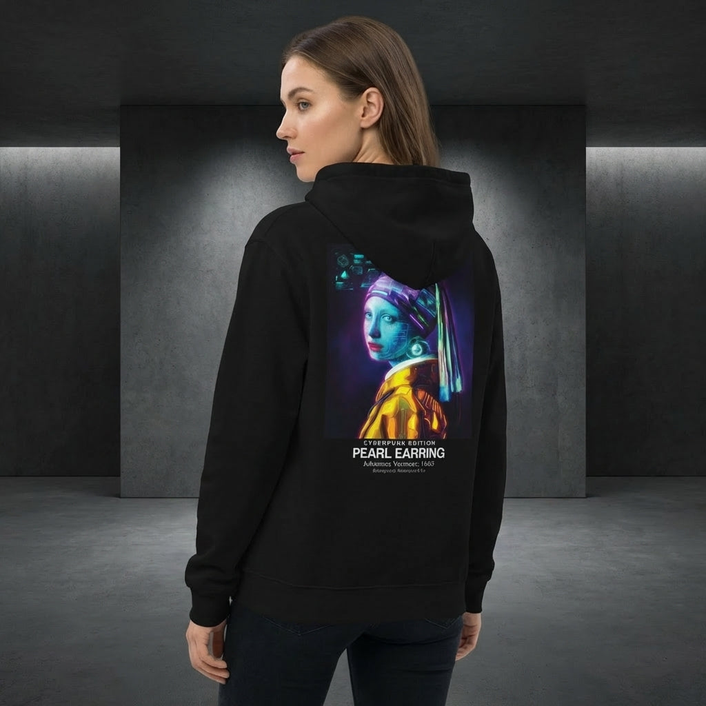 Girl with a Pearl Earring Hoodie - CYBERPUNK EDITION-2