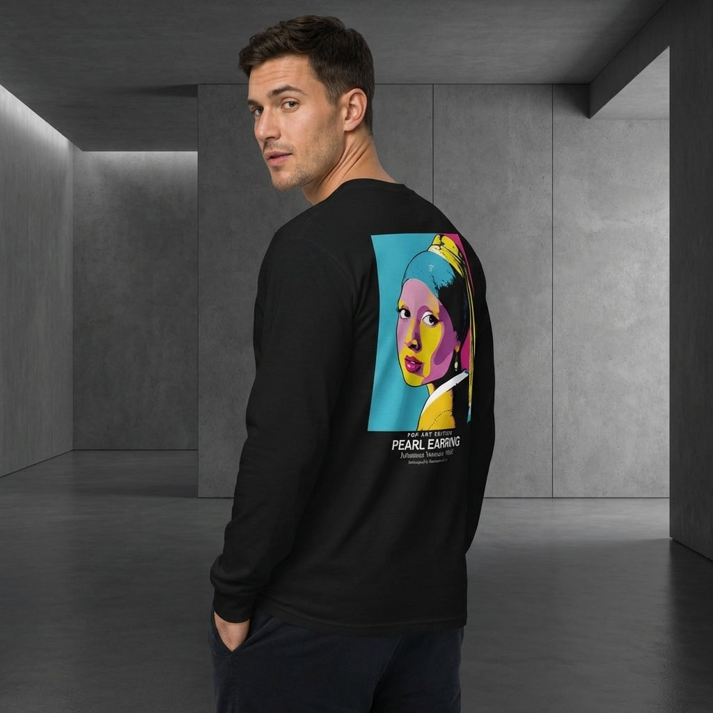 Girl with a Pearl Earring Longsleeve T-Shirt - POP ART EDITION-2