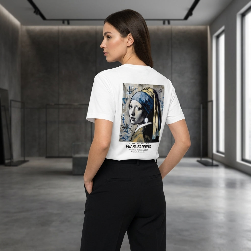 Girl with a Pearl Earring T-Shirt - STREET ART EDITION-3