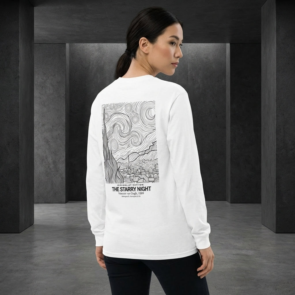 The Starry Night Longsleeve T-Shirt - MINIMALIST EDITION