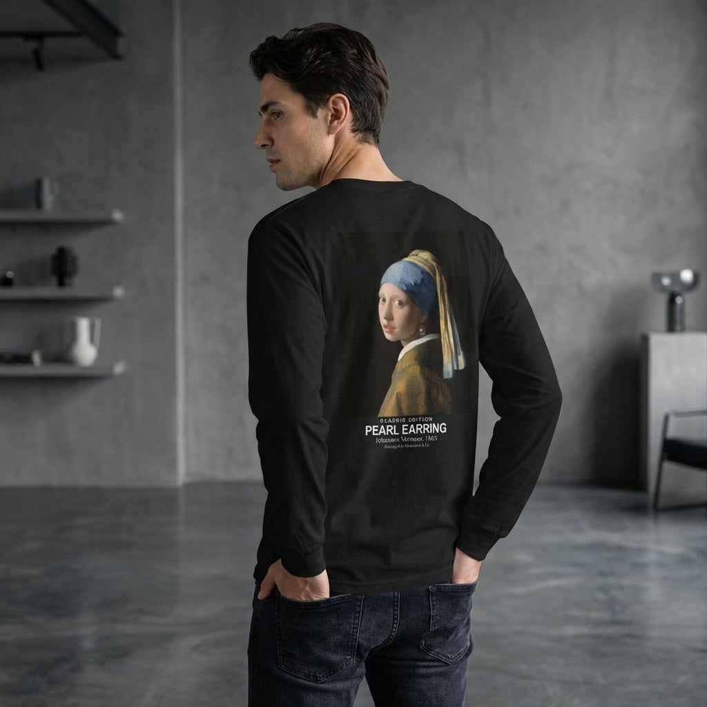 Girl with a Pearl Earring Longsleeve T-Shirt - CLASSIC EDITION-4