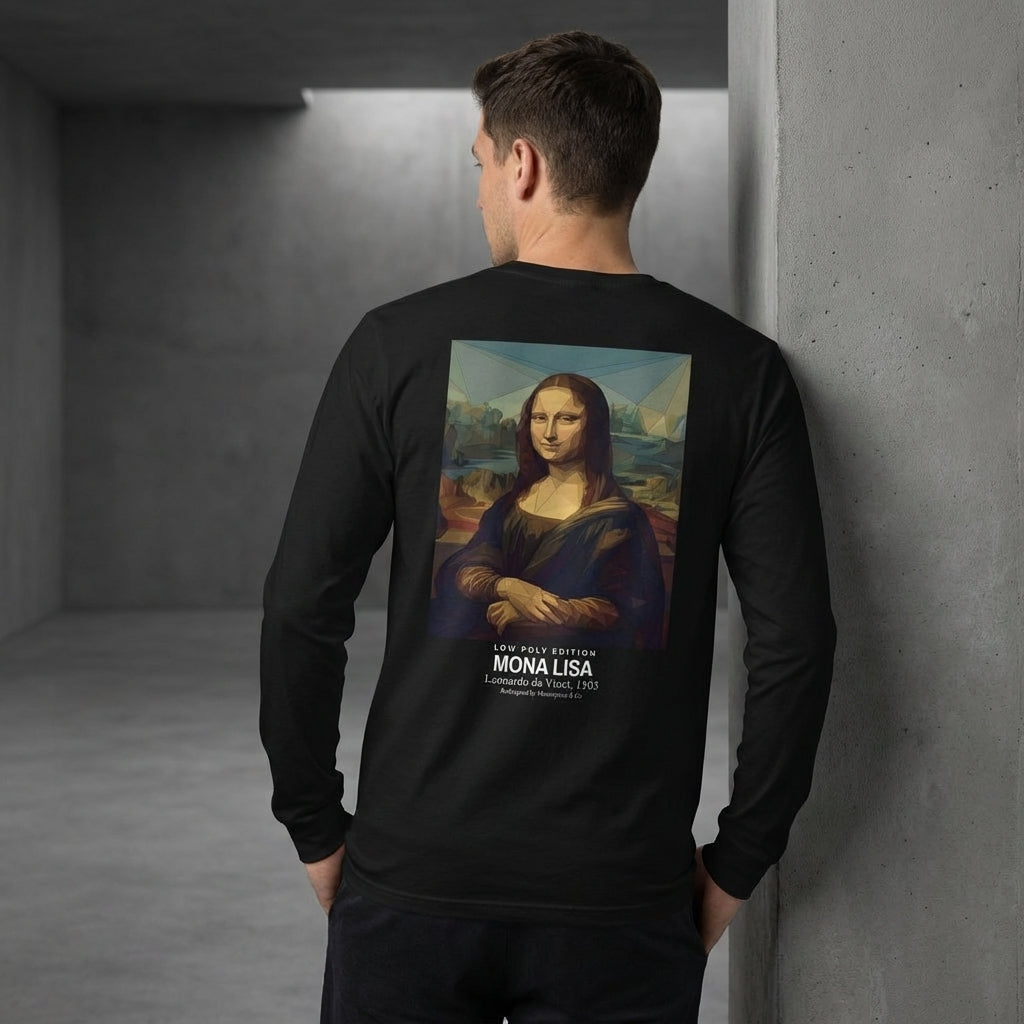 Mona Lisa Longsleeve T-Shirt - LOW POLY EDITION
