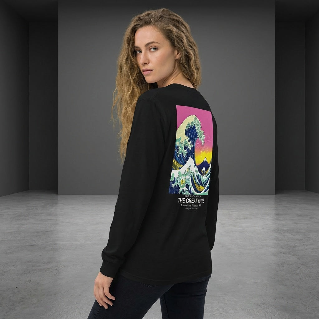 The Great Wave Longsleeve T-Shirt - POP ART EDITION-3