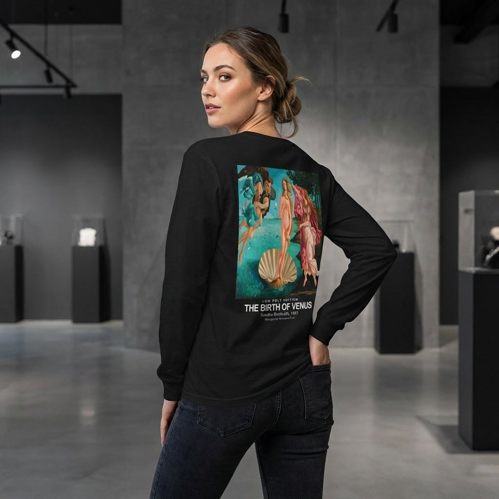 The Birth of Venus Longsleeve T-Shirt - LOW POLY EDITION-2