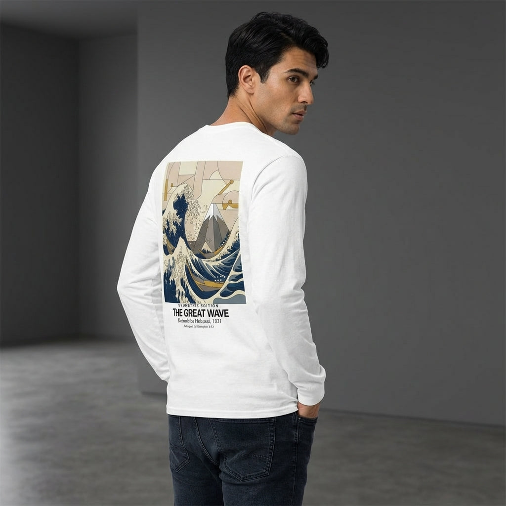 The Great Wave Longsleeve T-Shirt - GEOMETRIC EDITION-3