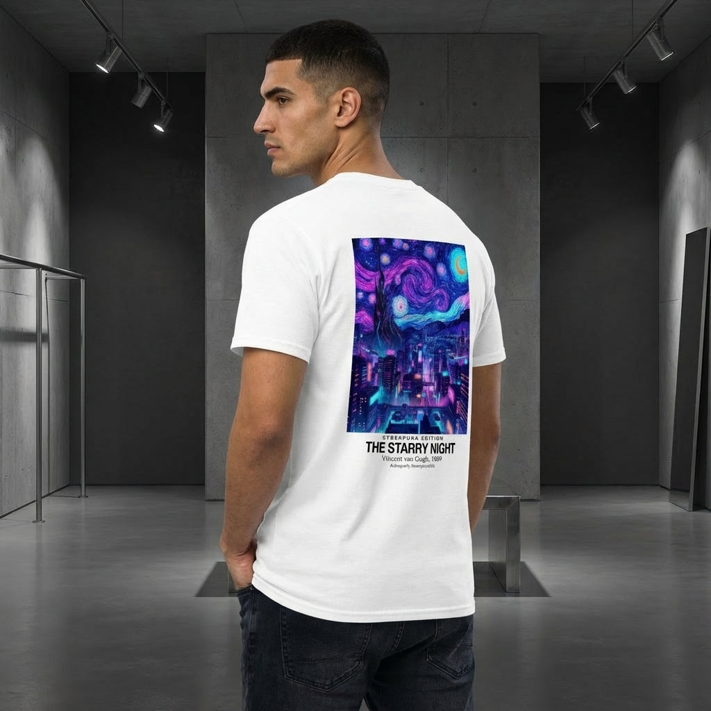 The Starry Night T-Shirt - CYBERPUNK EDITION-3