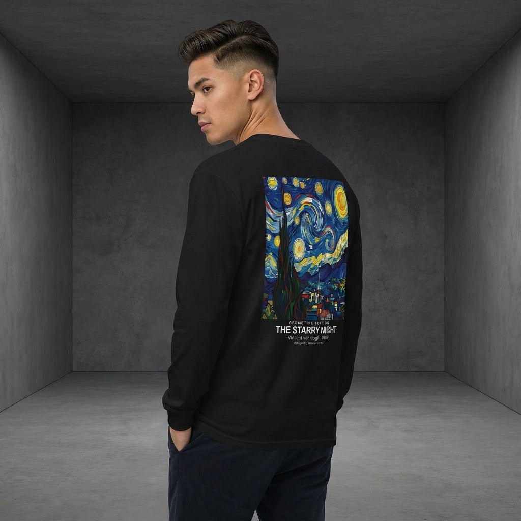 The Starry Night Longsleeve T-Shirt - GEOMETRIC EDITION-3