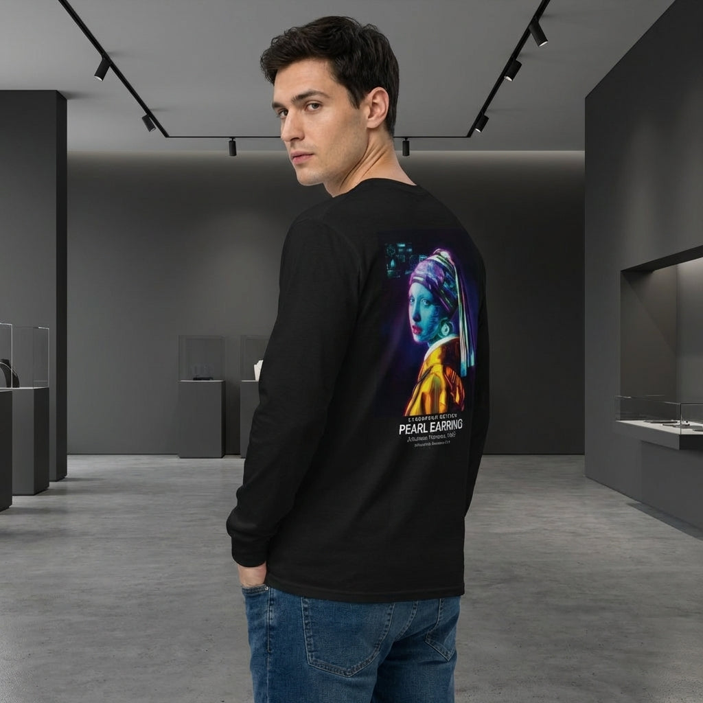 Girl with a Pearl Earring Longsleeve T-Shirt - CYBERPUNK EDITION-2