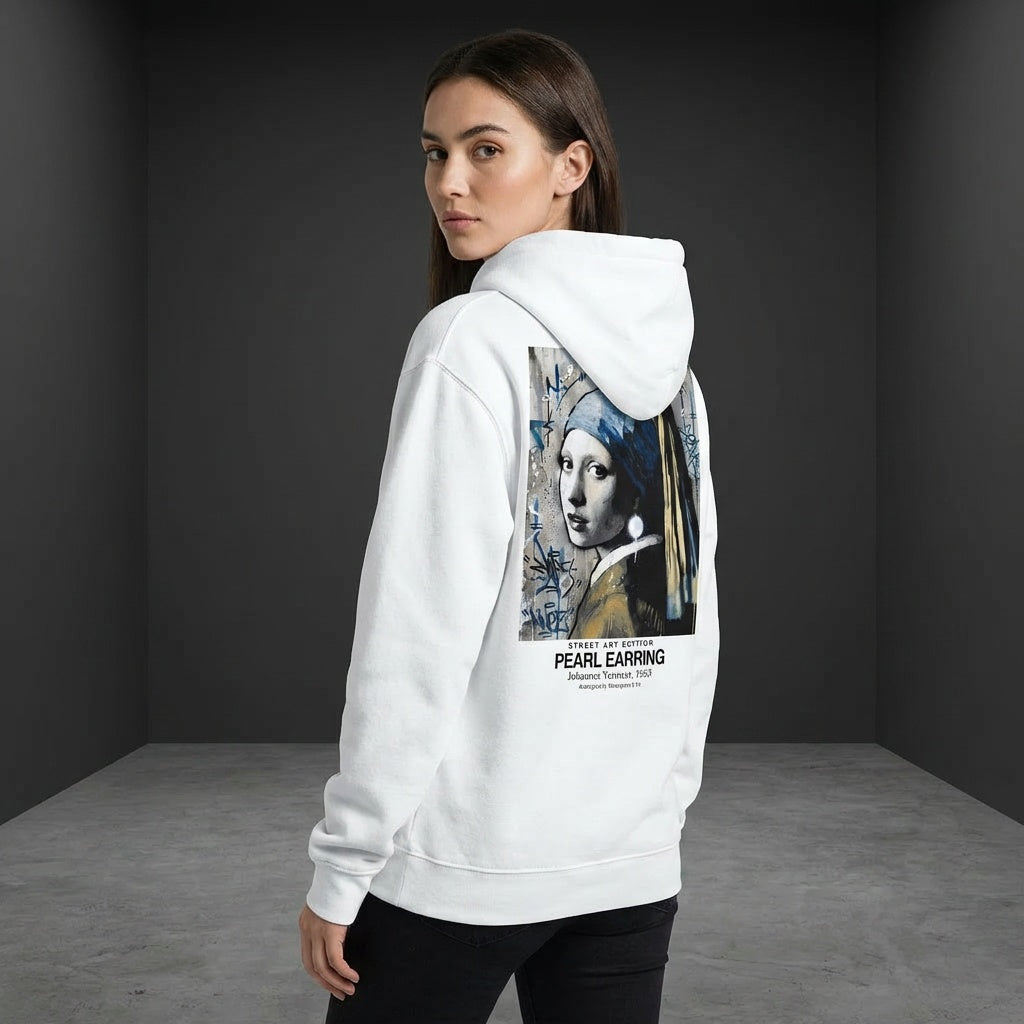 Girl with a Pearl Earring Hoodie - STREET ART EDITION-4