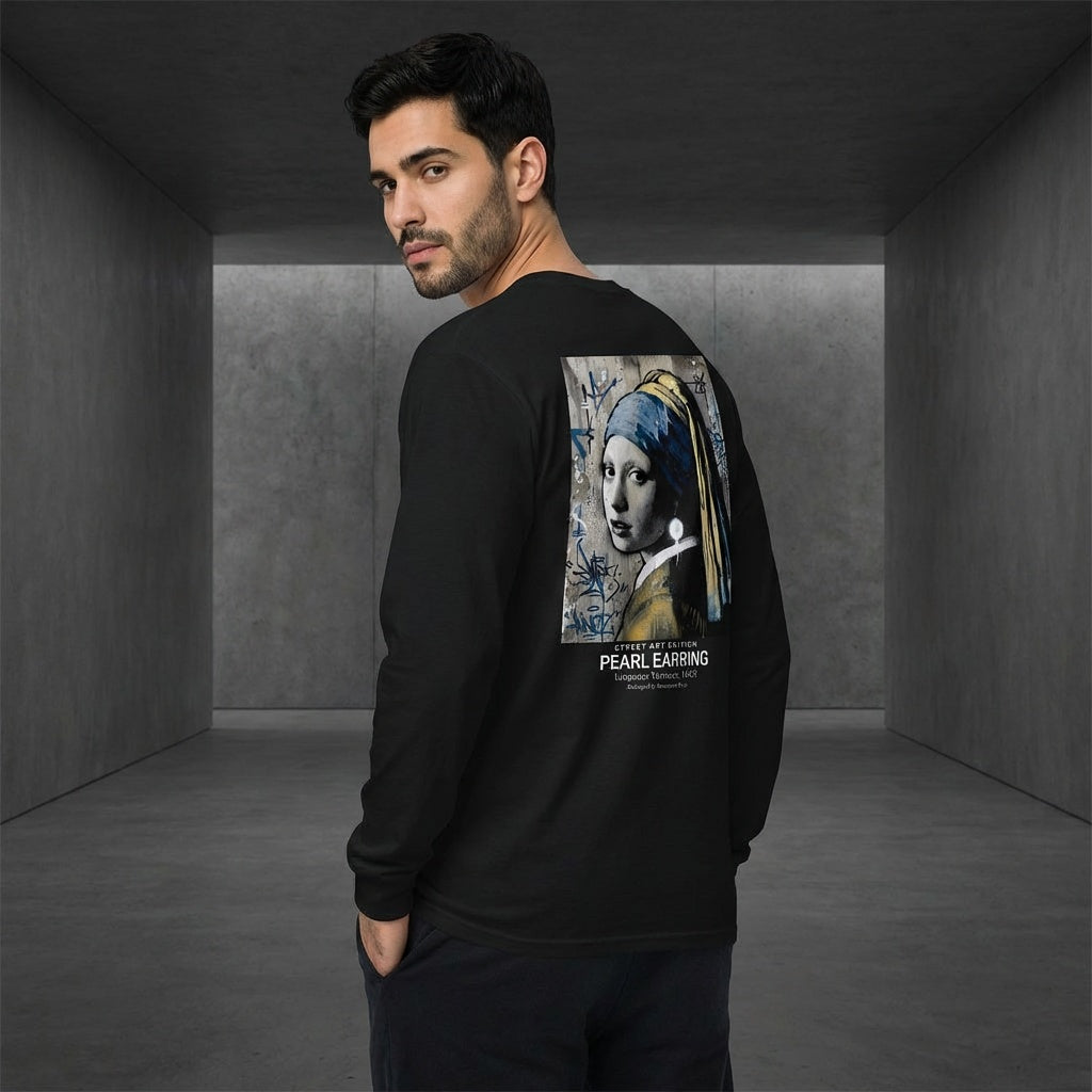 Girl with a Pearl Earring Longsleeve T-Shirt - STREET ART EDITION