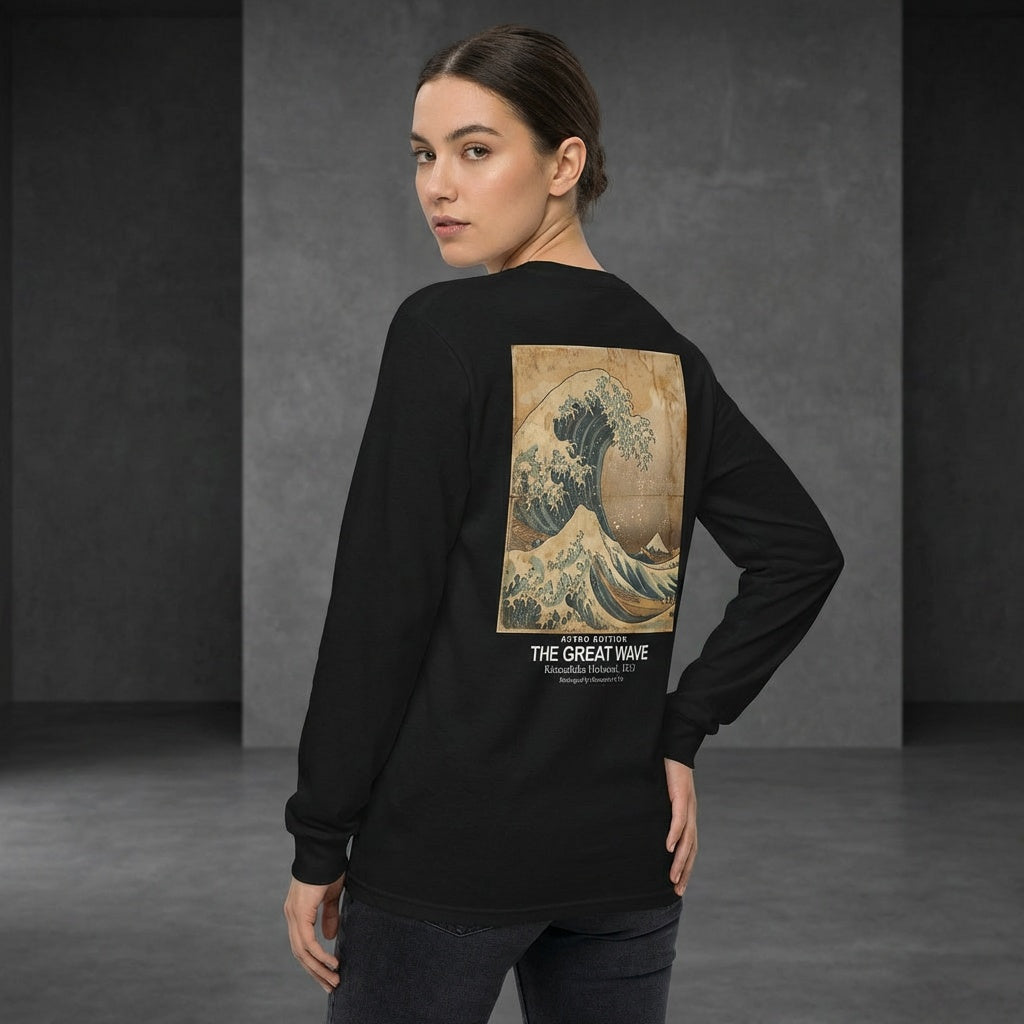 The Great Wave Longsleeve T-Shirt - RETRO EDITION-2