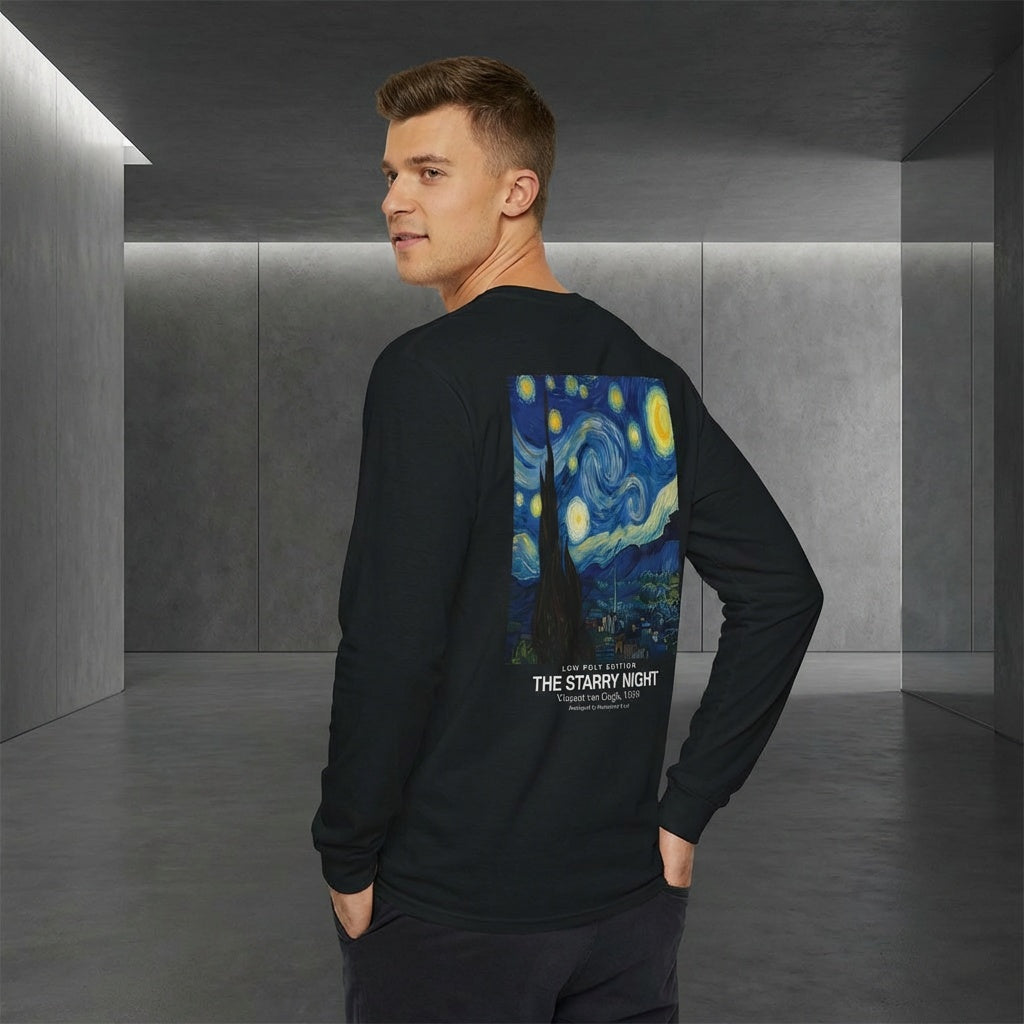 The Starry Night Longsleeve T-Shirt - LOW POLY EDITION-3