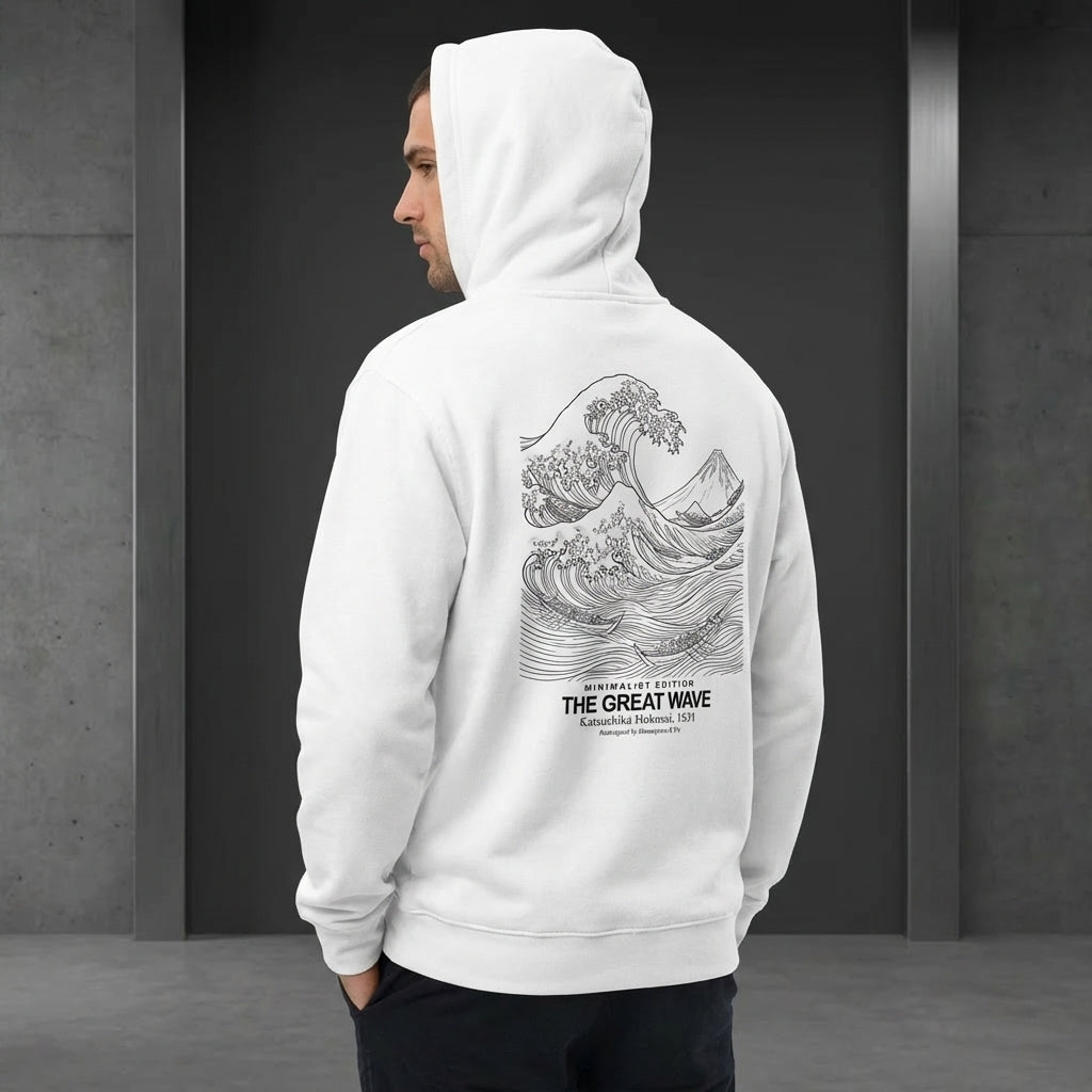 The Great Wave Hoodie - MINIMALIST EDITION