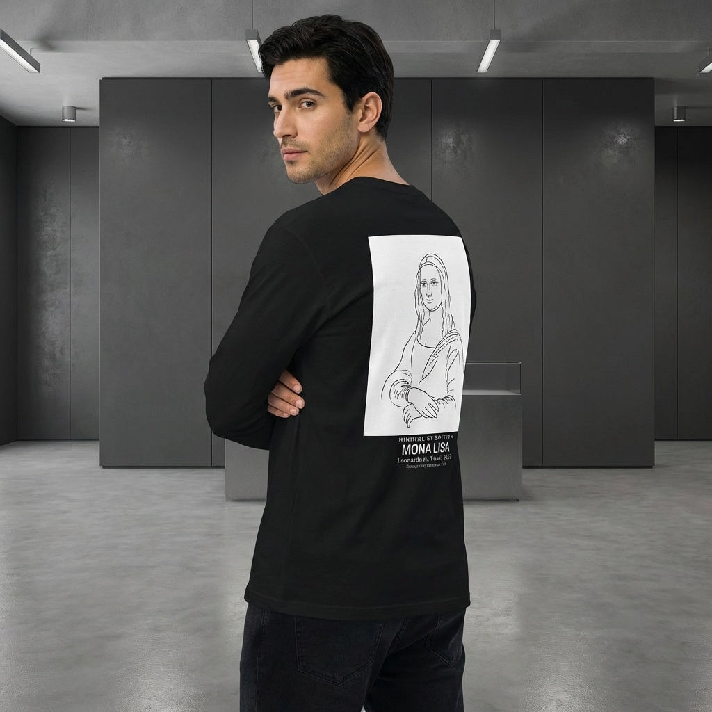 Mona Lisa Longsleeve T-Shirt - MINIMALIST EDITION-4